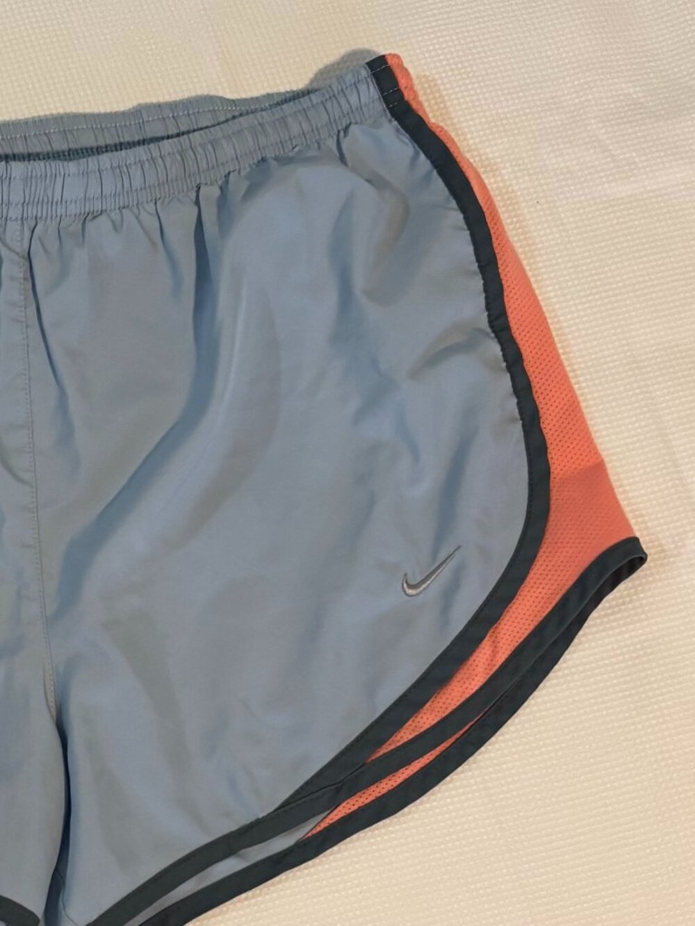 Nike Dri-FIT Blue & Coral Athletic Running Shorts Size Medium